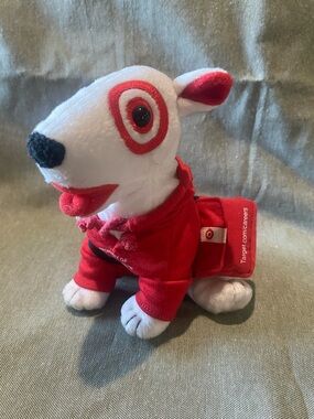 Target Red & White Bullseye Plush employee collectible.